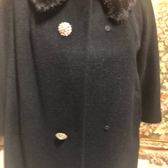 Vintage Wool & Fur Coat Beautiful Perfect - Picture 2 of 11
